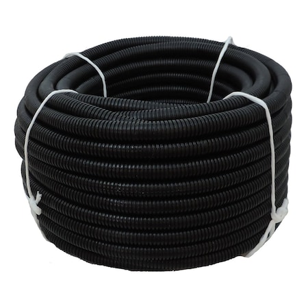 1 In. X 100 Ft Flexible Corrugated Black HDPE NON Split Tubing Wire Loom